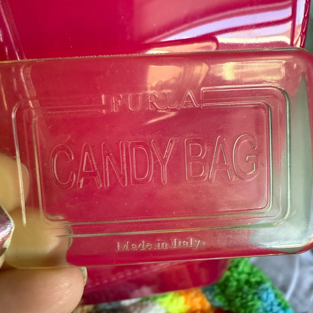 AUTHENTIC Used Furla Vibrant Pink Candy Boston Bag - Picture 7 of 9